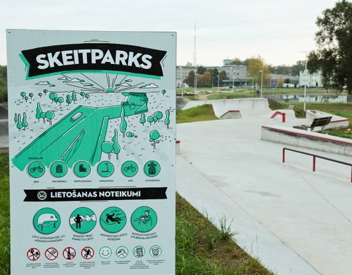 Daugavpils betona skeitparks un asfalta pamptreks