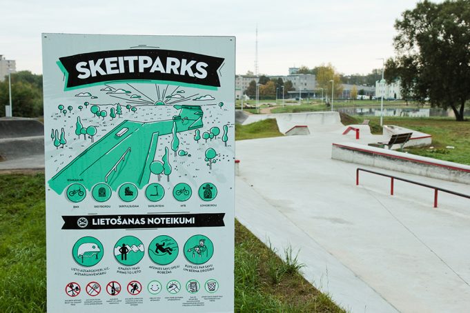 Daugavpils betona skeitparks un asfalta pamptreks