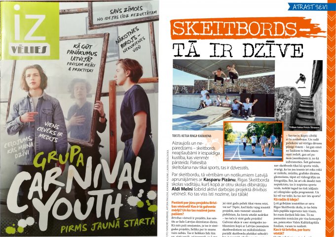 Brīvības Vēstneši jauniešu žurnālā “IZvēlies”