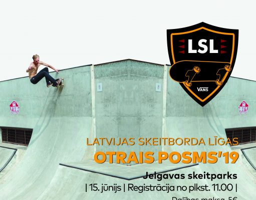 VANS LATVIJAS SKEITBORDA LĪGAS’ 19 OTRAIS POSMS NORISINĀSIES JELGAVAS SKEITPARKĀ
