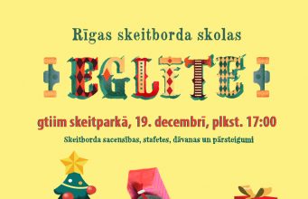 Rīgas Skeitborda skolas Eglīte 19. decembrī