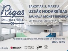 Rīgas Skeitborda Skola uzsāk nodarbības jaunajā Monsterparkā